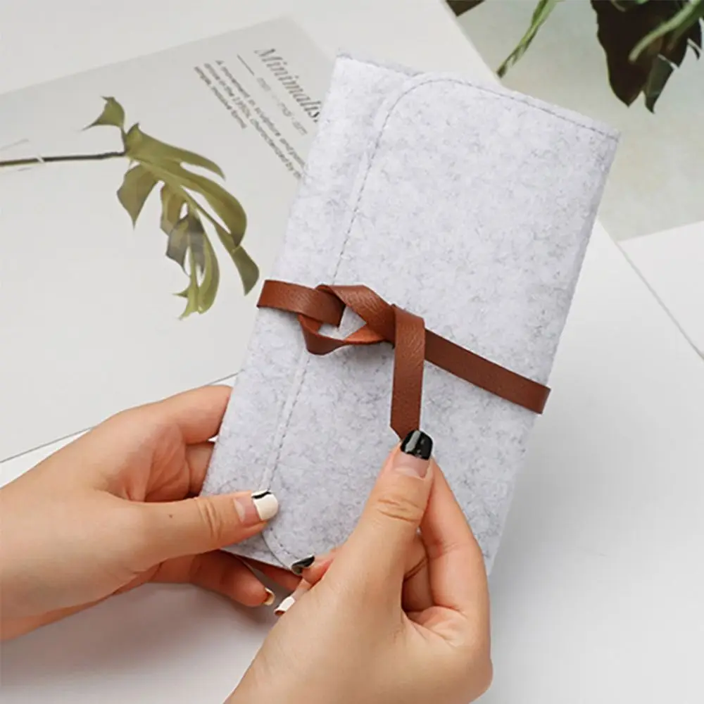 Practical Felt Pen Pouch Multifunctional Pen Curtain Pen Bag Students Gift