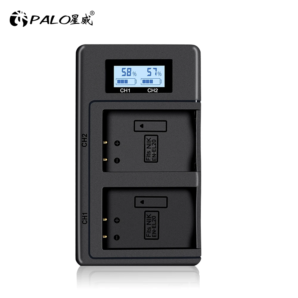 بالو EN-EL20a EN-EL20 LCD شاحن مزدوج لنيكون Coolpix P1000 ، P950 ، 1 j1 ، 1 J2 ، 1 J3 ، 1 S1 ، 1 V3 ، A ، 1 ، AW1 بطارية الكاميرا