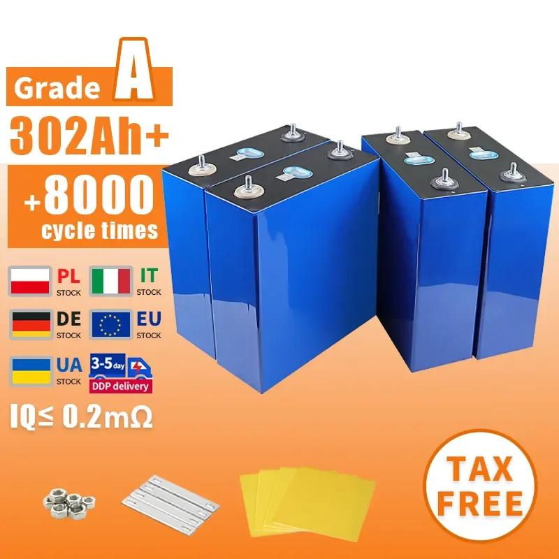 

Литий-ионные призматические аккумуляторы CALT 302 Ач 3.2В для гольф-каров и систем хранения солнечной энергии, 11000 циклов заряда