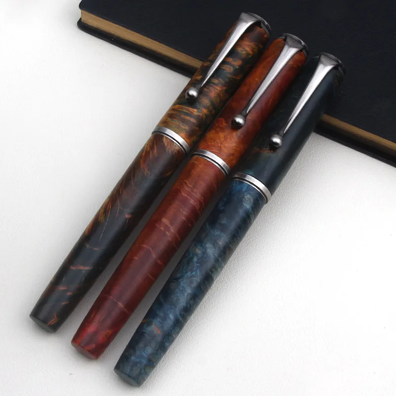 

DJ Высококачественная стабильная деревянная перьевая ручка с уникальной текстурой F, ручная полировка, длинный нож, наконечник для делового студента, подарочные ручки
