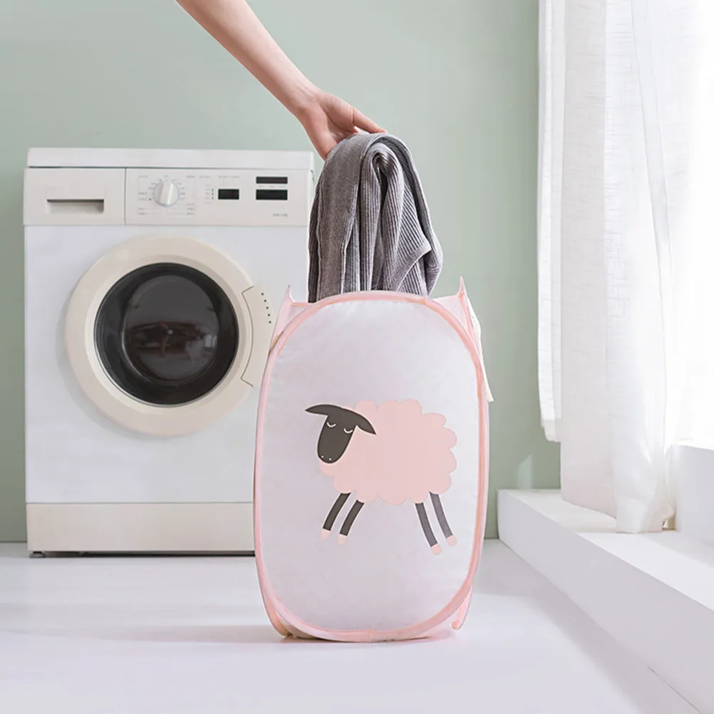 

2Pcs Foldable Laundry Hamper with Handle Lightweight Breathable Polyester Large Capacity Portable Home Bathroom Bedroom Storage