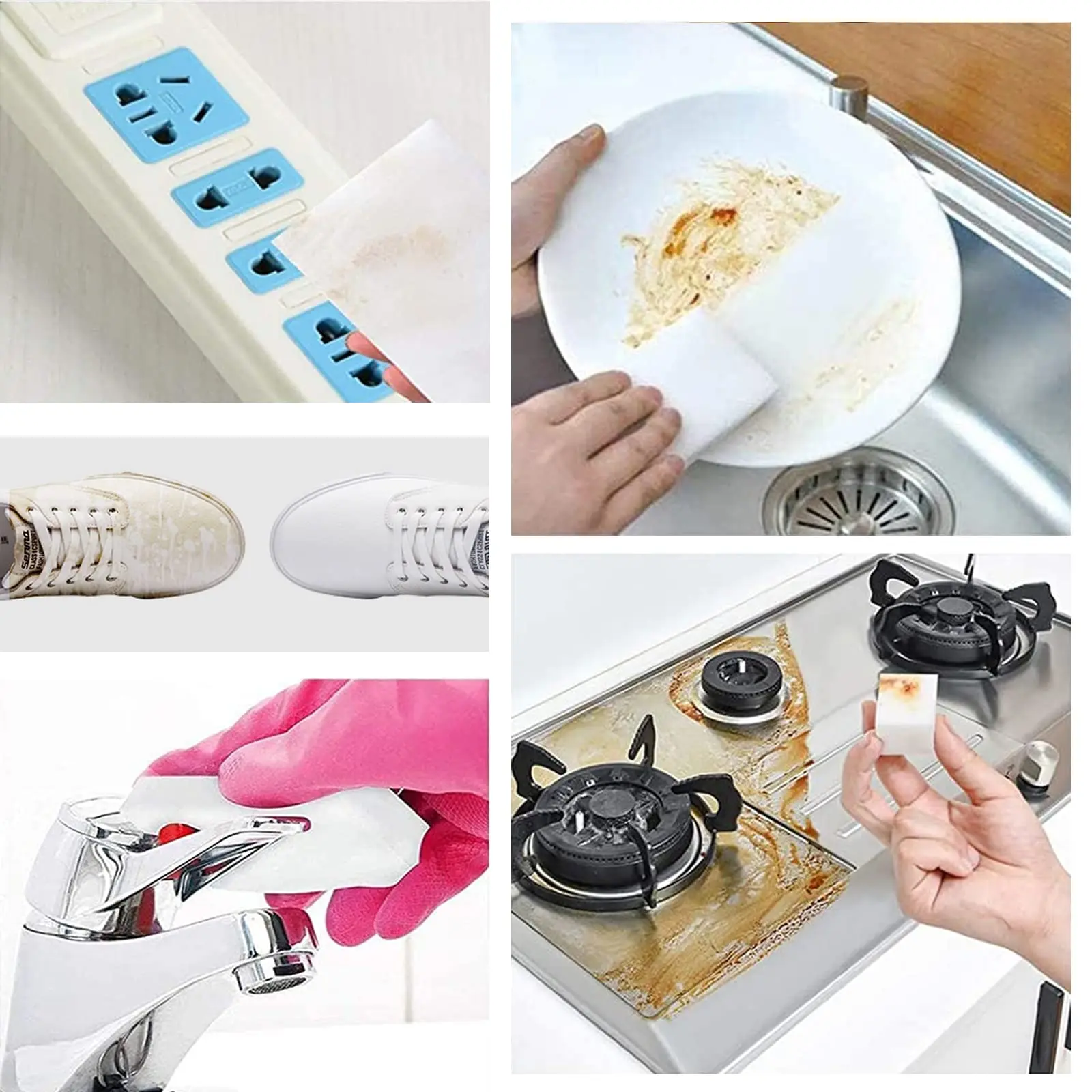 10/20Pcs Melamine Sponge Magic Sponge Eraser Eraser Cleaner Cleaning Sponges for Kitchen Bathroom Cleaning Tools 10*6*2cm