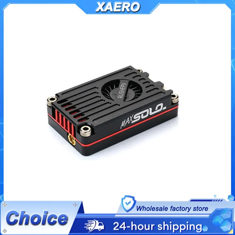 RUSHFPV MAX SOLO CNC Heatsink Case - 2.5W High Power Upgrade Shell for Better Cooling & Stable Output in Long Range FPV