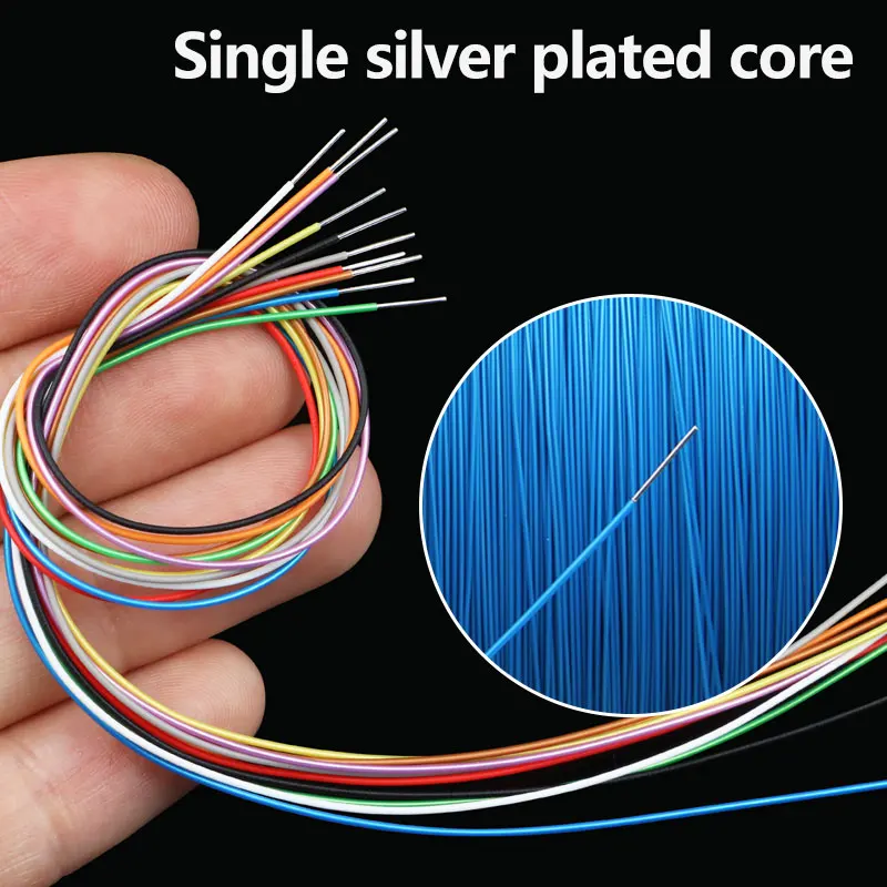 5/10 m 1423 PVDF-isolierter Draht 38 36 34 32 30 28 26 24 AWG Temperaturbeständiges elektronisches Einzelkabel aus versilbertem Kupfer – Detail 4