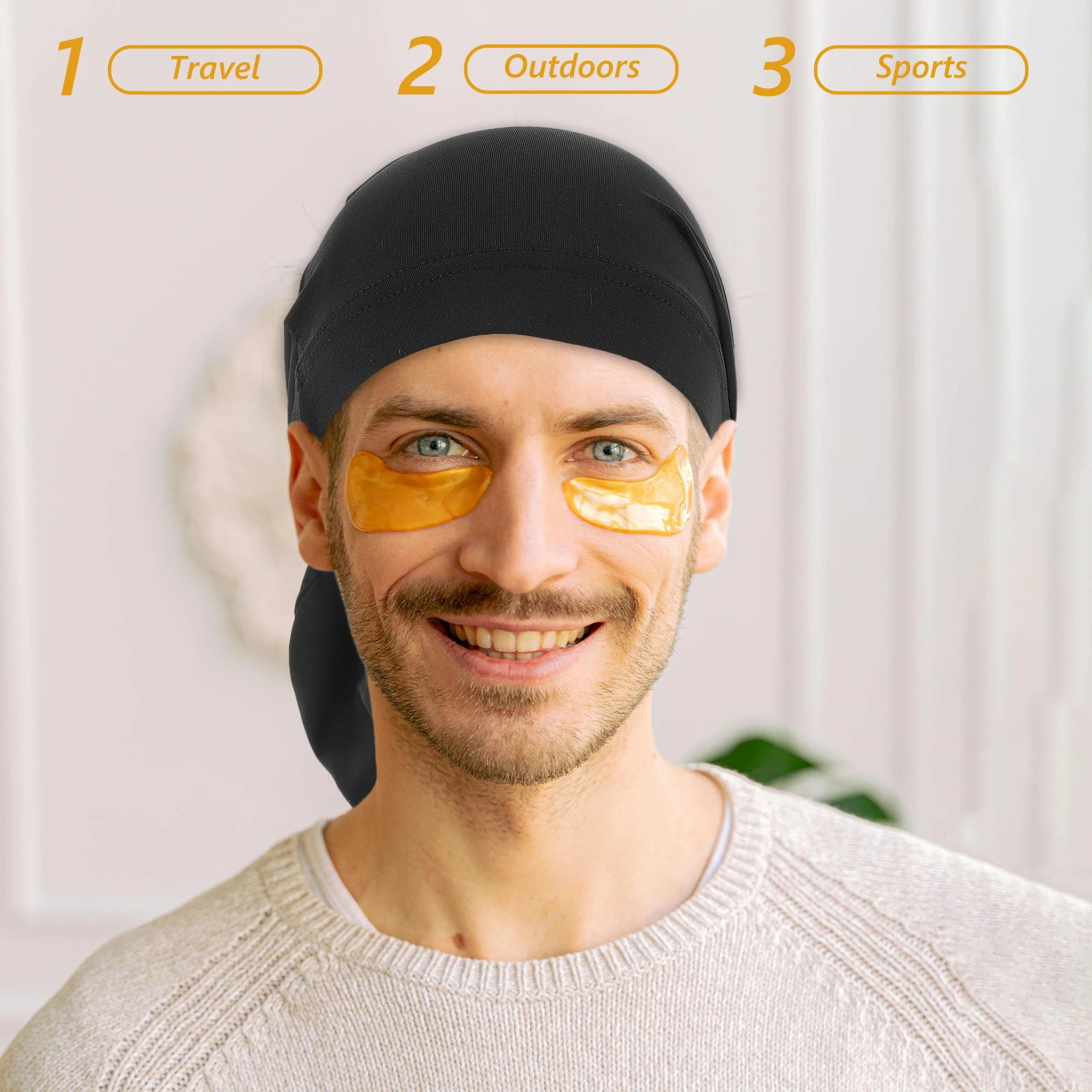 

Hair Cap Dreadlock Hat Sock Bonnet for Sleeping Long Men Night African Headscarf