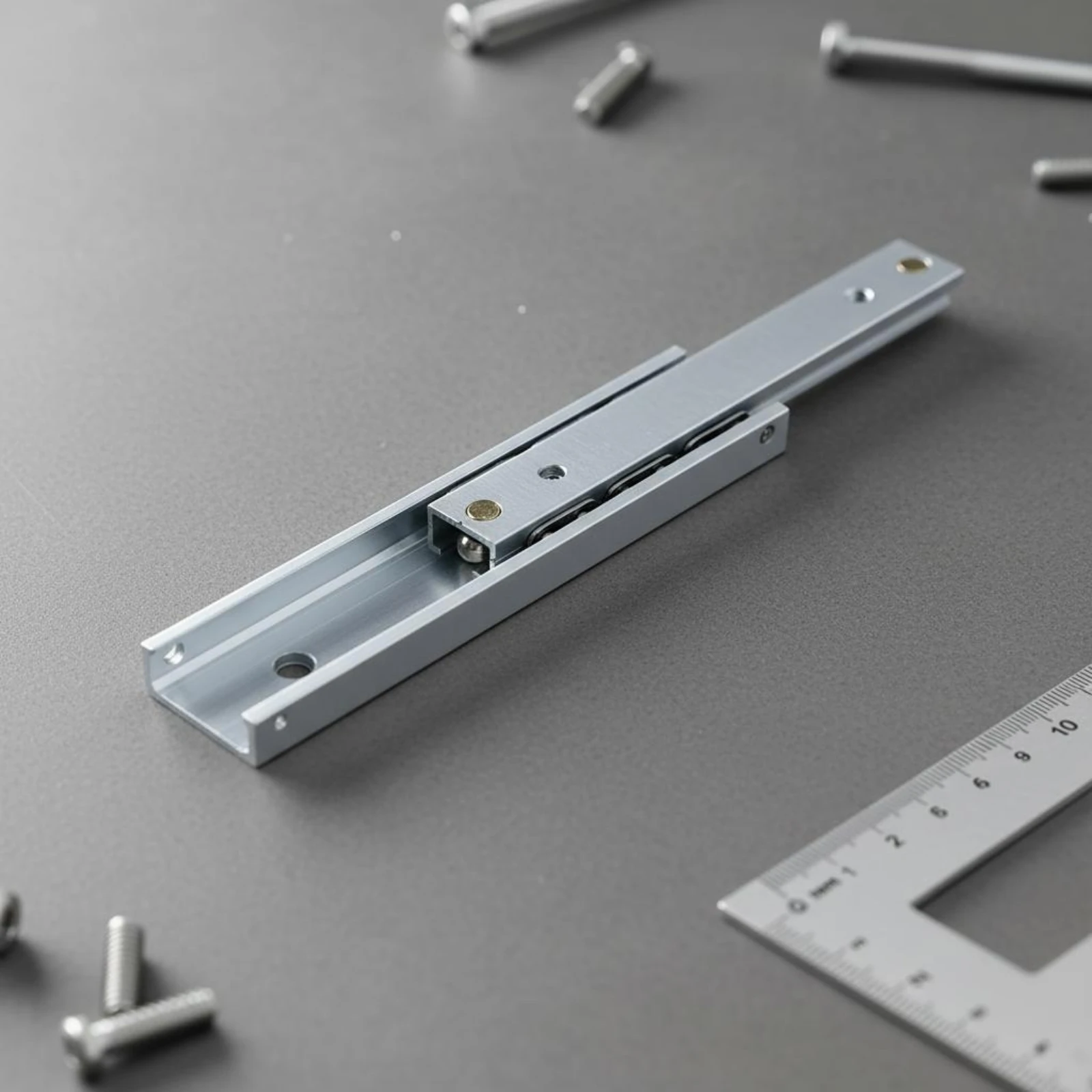 Aluminum Drawer Slide Double Layer Design Side Mount Drawer Slide Sliding Rail Heavy Duty Hardware High Load Capacity