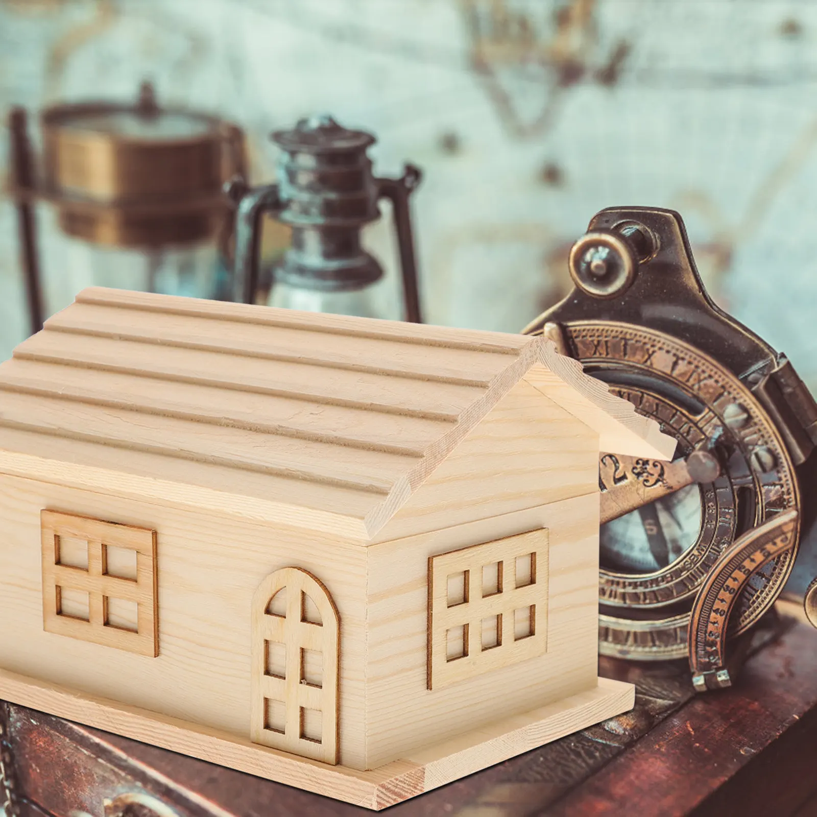 

Премиальный деревянный органайзер для хранения из сосны в форме домика, настольный, прочный, устойчивый, легкий, для ручек, карандашей, телефонов, для офиса и дома