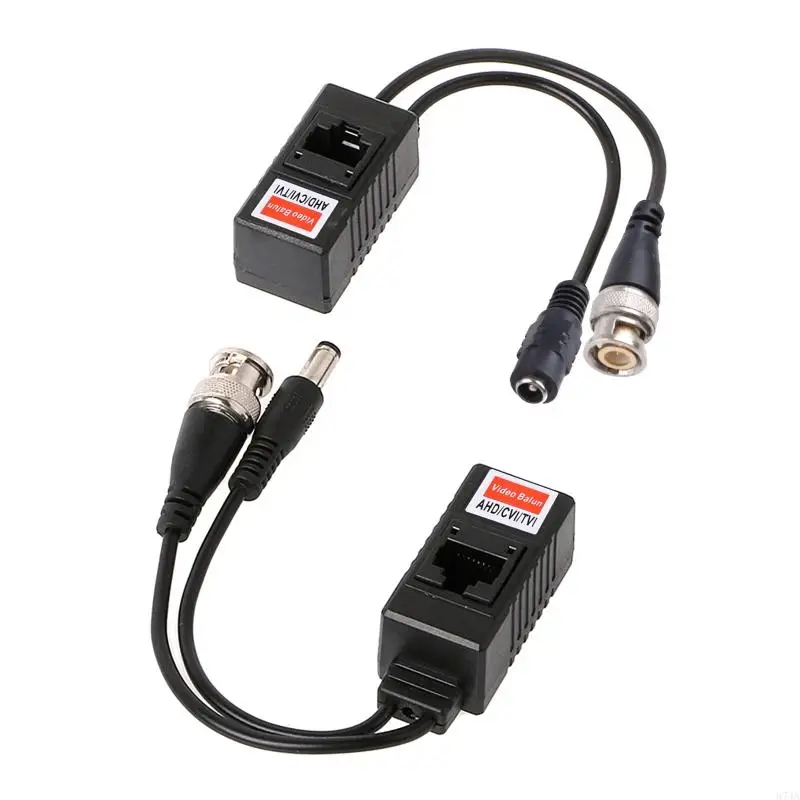 

1 Pair BNC To RJ45 Passive Video Power + Balun Transceiver For CCTV Camera 67JA