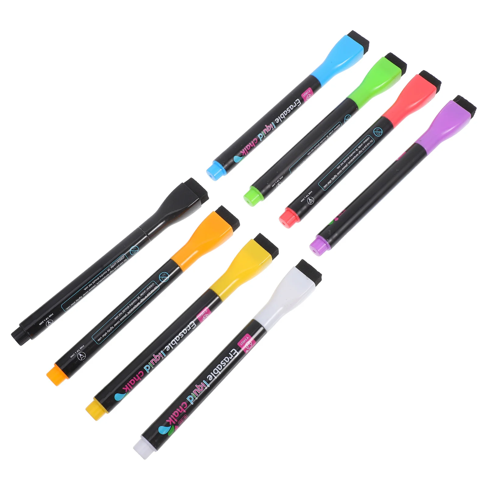 8 Pcs Highlighter Erasable Lamp Pen Washable Whiteboard Color Pp Boarding Labels Chalk Markers for