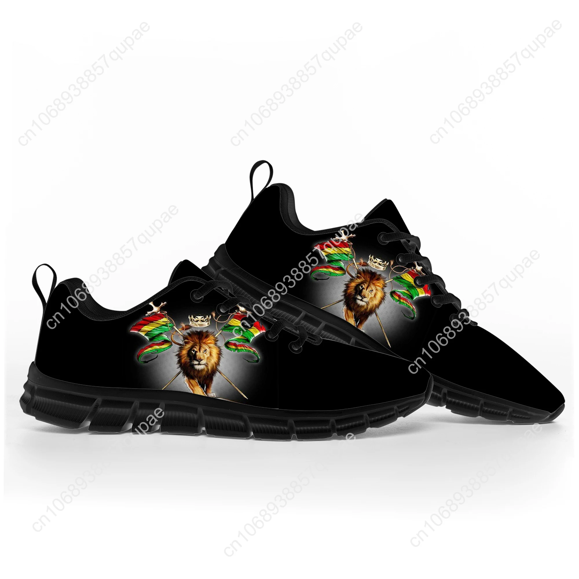 Reggae rastafari rasta rastafari leão de judá sapatos esportivos das mulheres dos homens adolescente tênis casuais sapatos personalizados