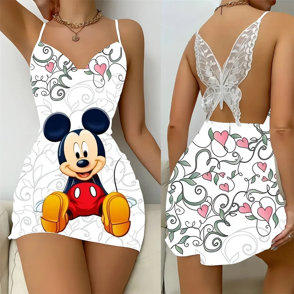 

2024 Charming New Fashion Sexie NightGown for Women Nightgowns Woman Sexy Sleepdress Romantic Pajamas Woman Cartoon Pattern