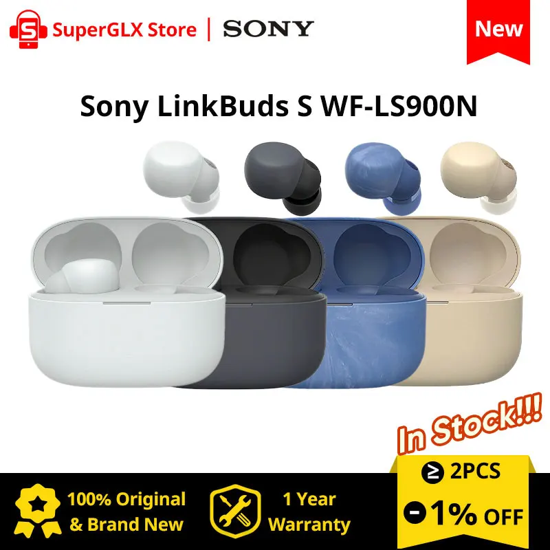 

Sony LinkBuds S WF-LS900N Truly Wireless Noise Cancellation Earbuds Hi-Res Audio & 360 Reality Audio Up to 20Hrs IPX4 Earphones