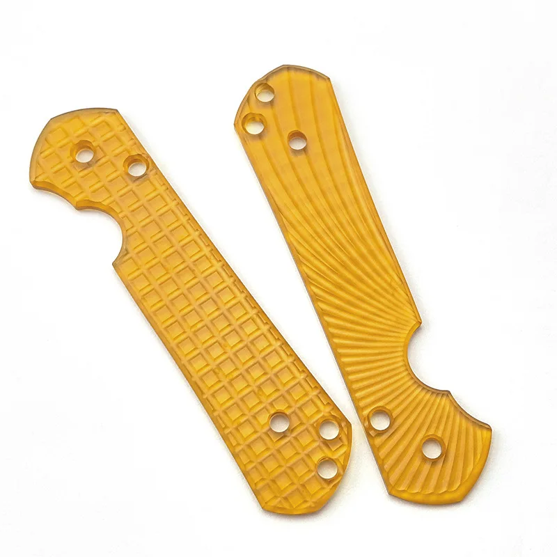 1pc 2 Patterns Ultem PEI Transparent Knife Handle Scale For Chris Reeve Large Sebenza 21 Knives Grip DIY Making Accessories Part