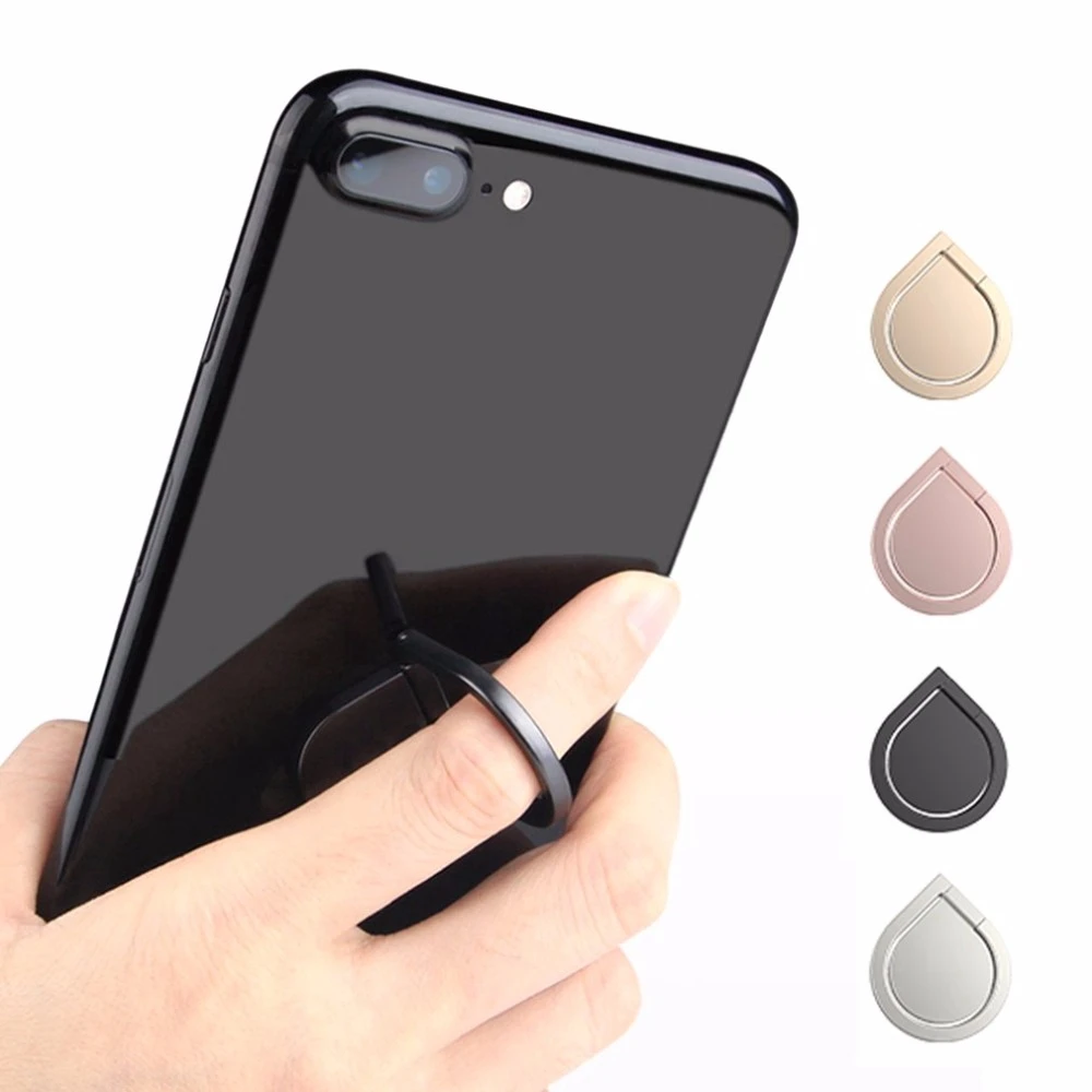 Universal 360 Water Drop Metal Grip Finger Ring Stand Holder Rotation Holder Lazy Bracket for IPhone 13 12 Samsung Xiaomi Huawei