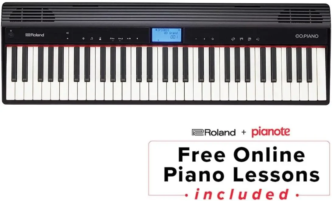 61-key Digital Piano Keyboard with Integrated Bluetooth Speakers (GO-61P)