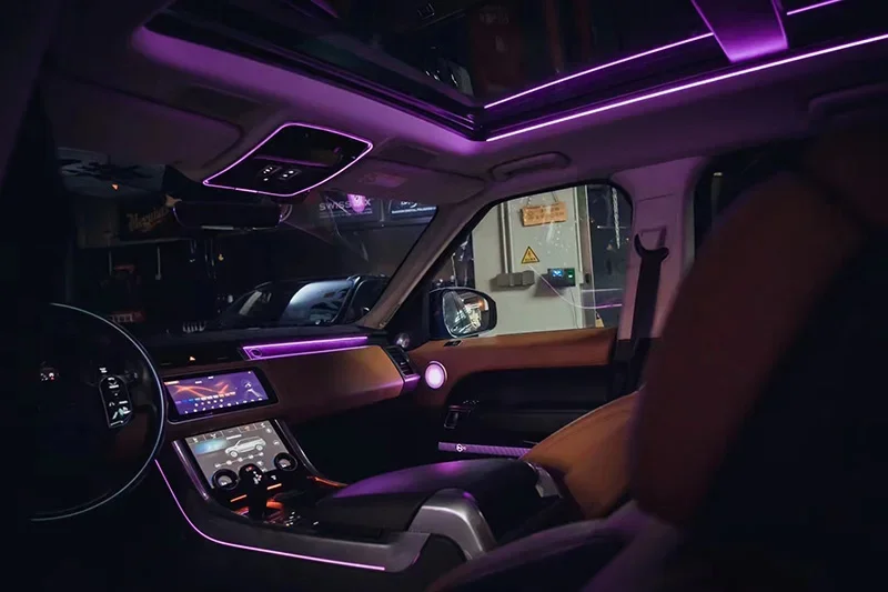 Led Ambient Light Speaker Cover Decorate Light Replace Style For Range Rover Vogue Sport 2014-2022