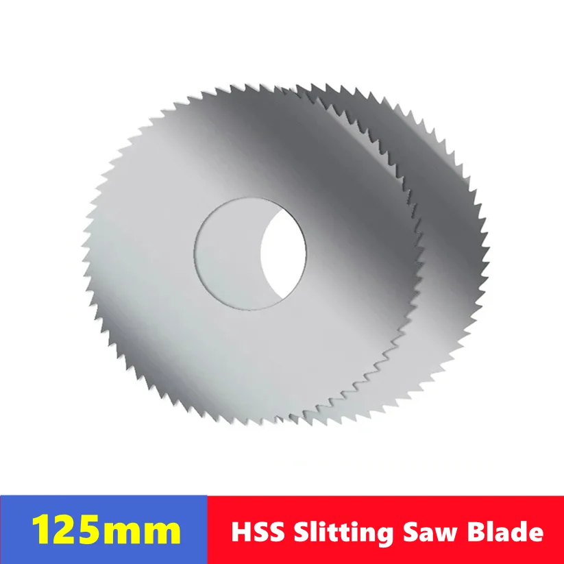 

125mm Slitting & Slotting Saw Blade W6542 HSS Steel Circular Cutting Disc for CNC Slitting Machine Metal Steel PVC Cutting Tool