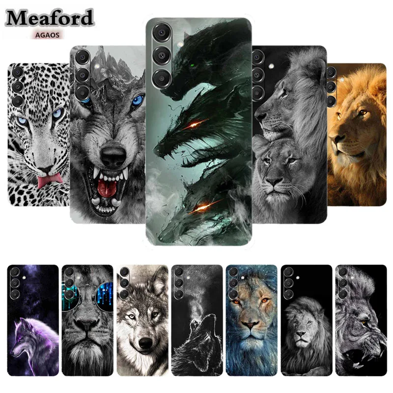 For Samsung A16 Phone Case Soft Silicone TPU Cover for Samsung Galaxy A 16 Luxury Protector Shell Animals Patterns Funda Shield