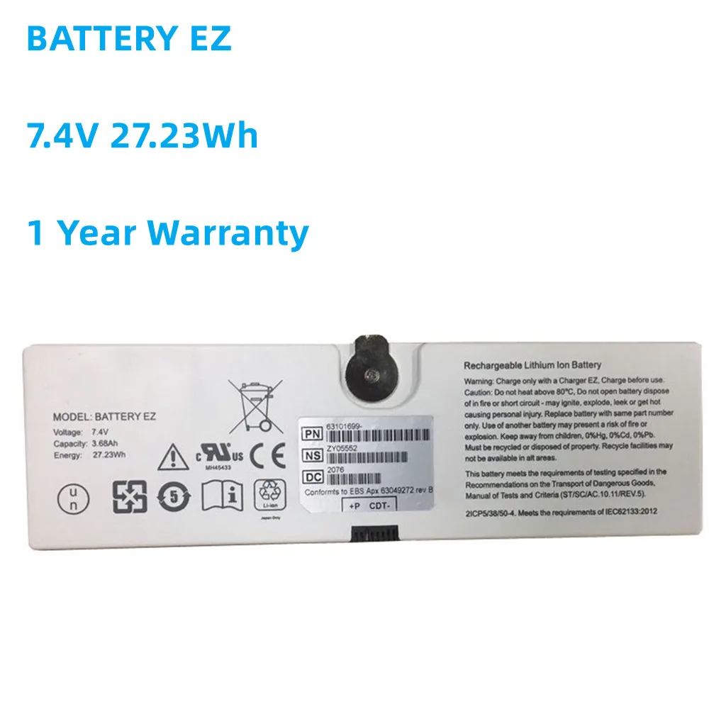 

Аккумулятор EZ 7,4 V 27.23Wh 3.68ah Аккумулятор для TRIXELL Pixium Portable 3543 DR 3543 / 2430 EZ плоский панельный детектор