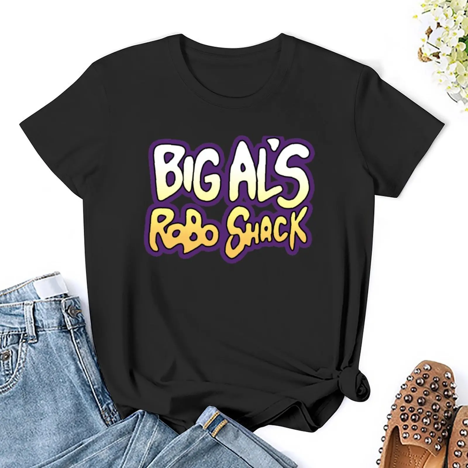 Big Al's Robo Shack (beli dalam hijau!) kaus gambar hewan untuk anak perempuan pakaian estetika kaus wanita pakaian