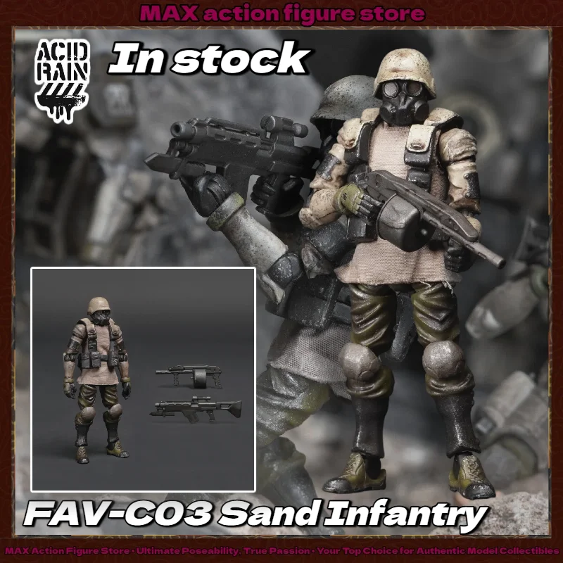 In Stock Acid Rain War WF Exhibition Limited FAV-C03 Sand Infantry Movable Soldier 1/18 Elevator Movable Collection Gift