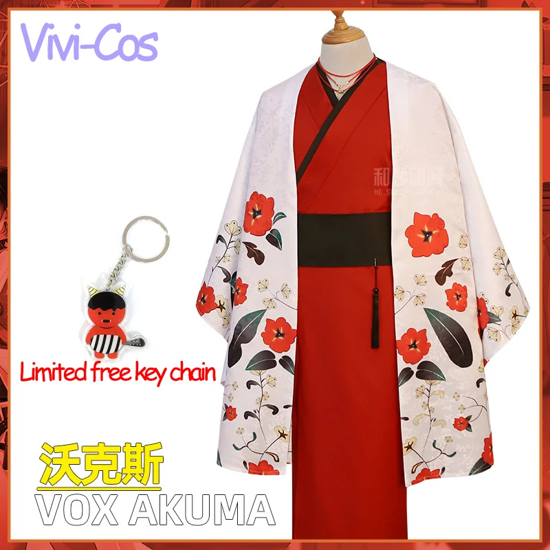 

Vivi-Cos Anime Vtuber NIJISANJI Vox Akuma Cool Handsome Kimono Cosplay Halloween Unisex Costume Role Play Carnival New