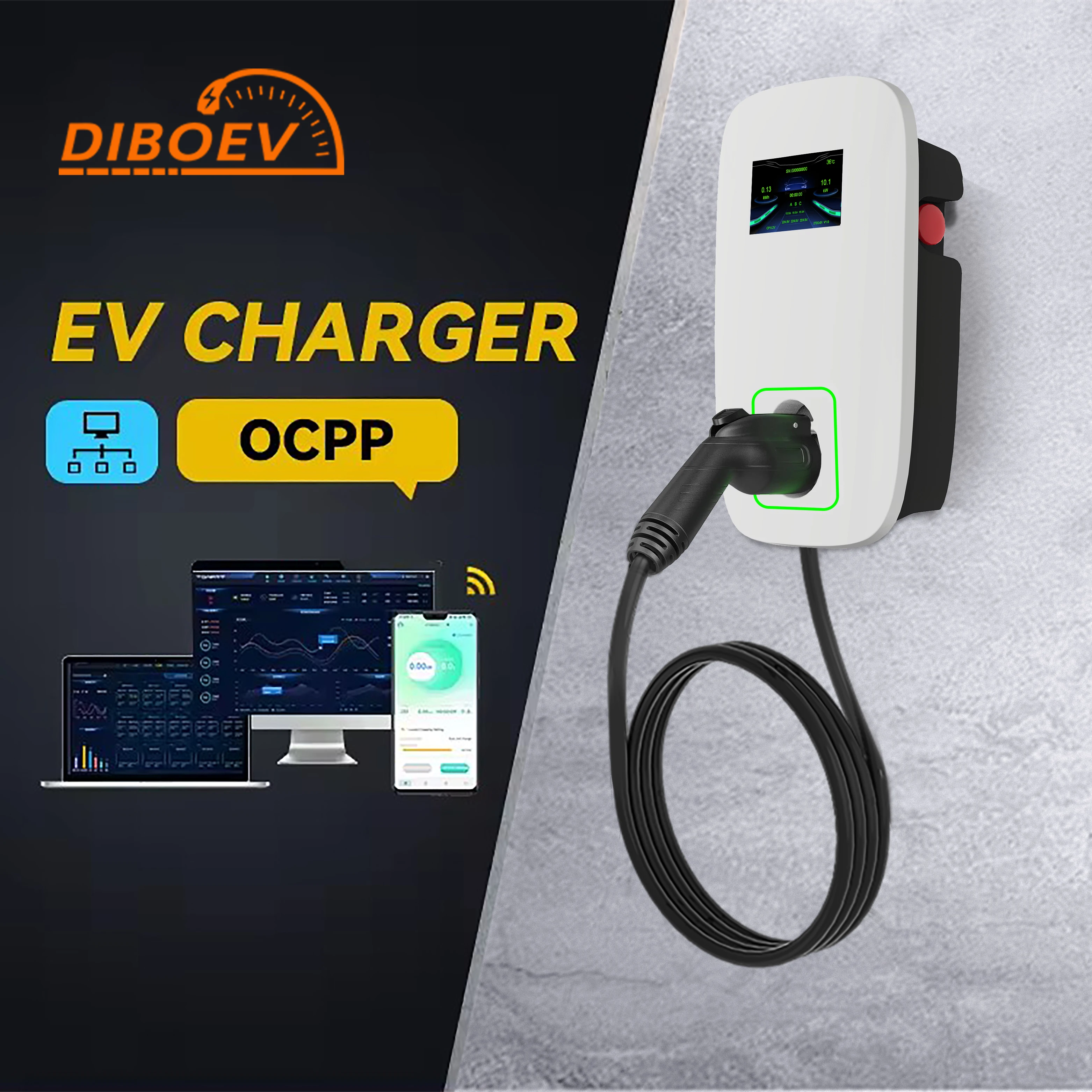 

Wholesale Home RFID AC Fast EV Charger Pile 11KW 16A 3 Phase Wallbox 220V Type 2 Socket Electric Vehicle Car Charging Station