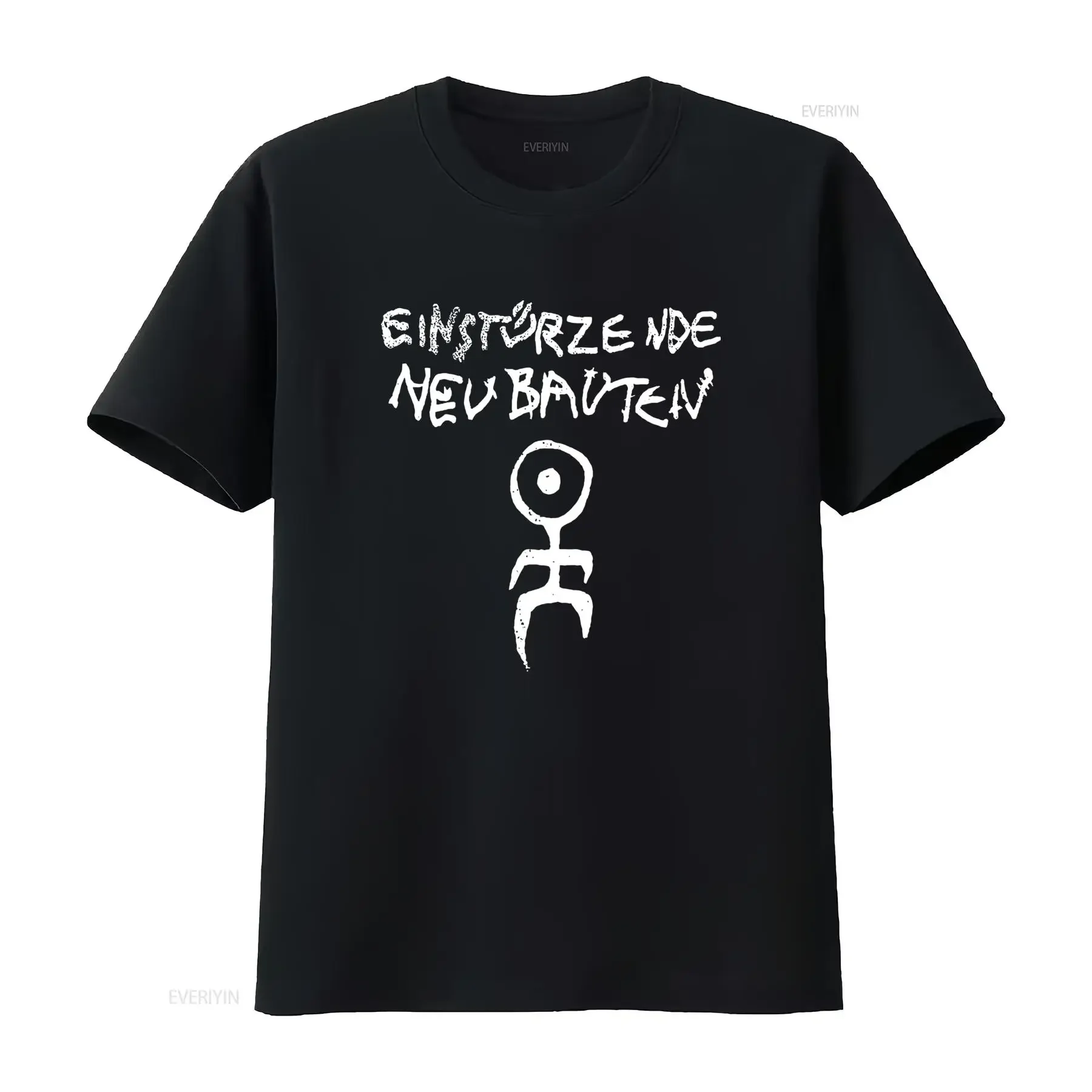 Einsturzende Neubauten Logo T-Shirt Rockband-inspiriertes Design für Musikliebhaber Vintage Washed Designer-Kleidung Streetwear