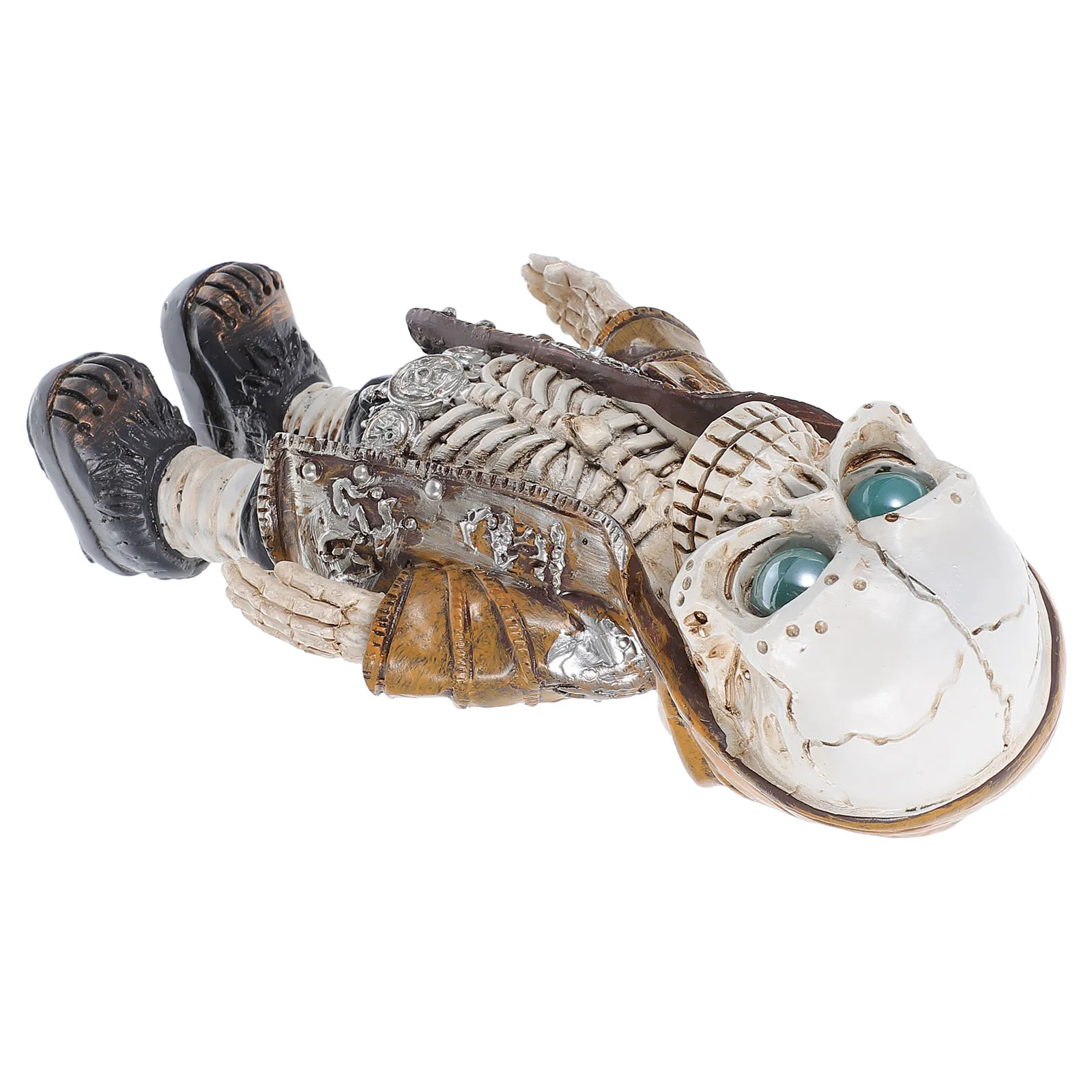

Unique Skull Statues Decor Halloween Party Decoration Figurines Resin Hoodie Skeletons Outdoor Table Small Decorations