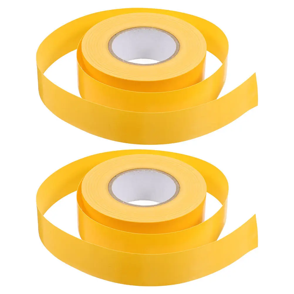 

2Pcs Non-Adhesive PVC Tape Multi-Functional Marking Indoor Outdoor Decorative Bright Colors Reusable Durable Flagging Tape