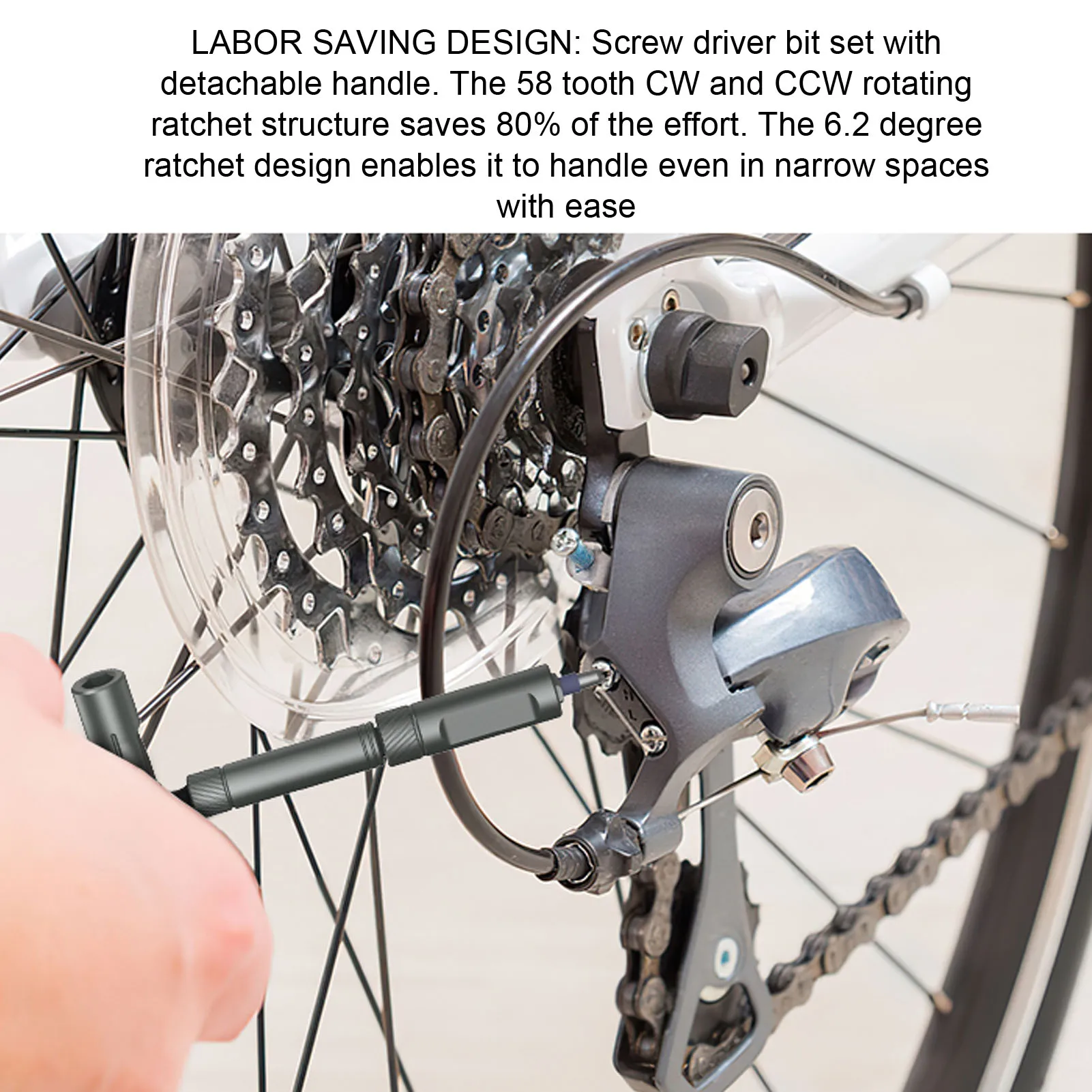 Ratchet Screw Driver Bit Set Magnetic Screw Driver Bit 24 in 1 Magnetic Furniture Computer Repair Tool with Detachable Handle