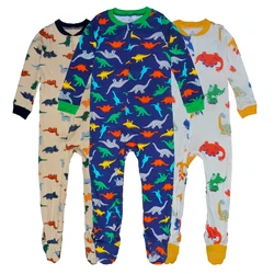 3 to 10 years old children's cotton pajamas, boys' and girls' one-piece clothes, elastic and breathable. Fast delivery.