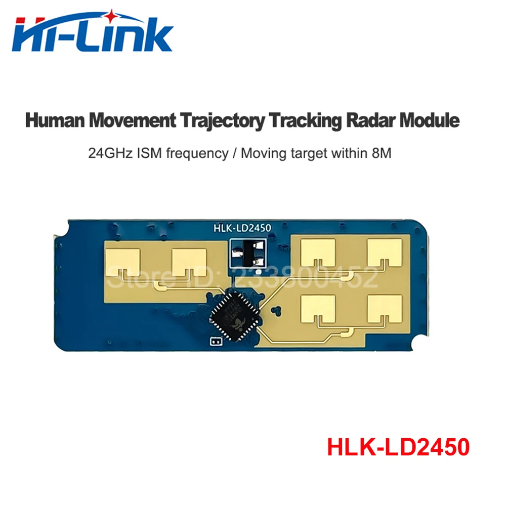 2 uds 24G HLK-LD2450 mmWave Módulo de Sensor de detección de seguimiento de velocidad de distancia humana