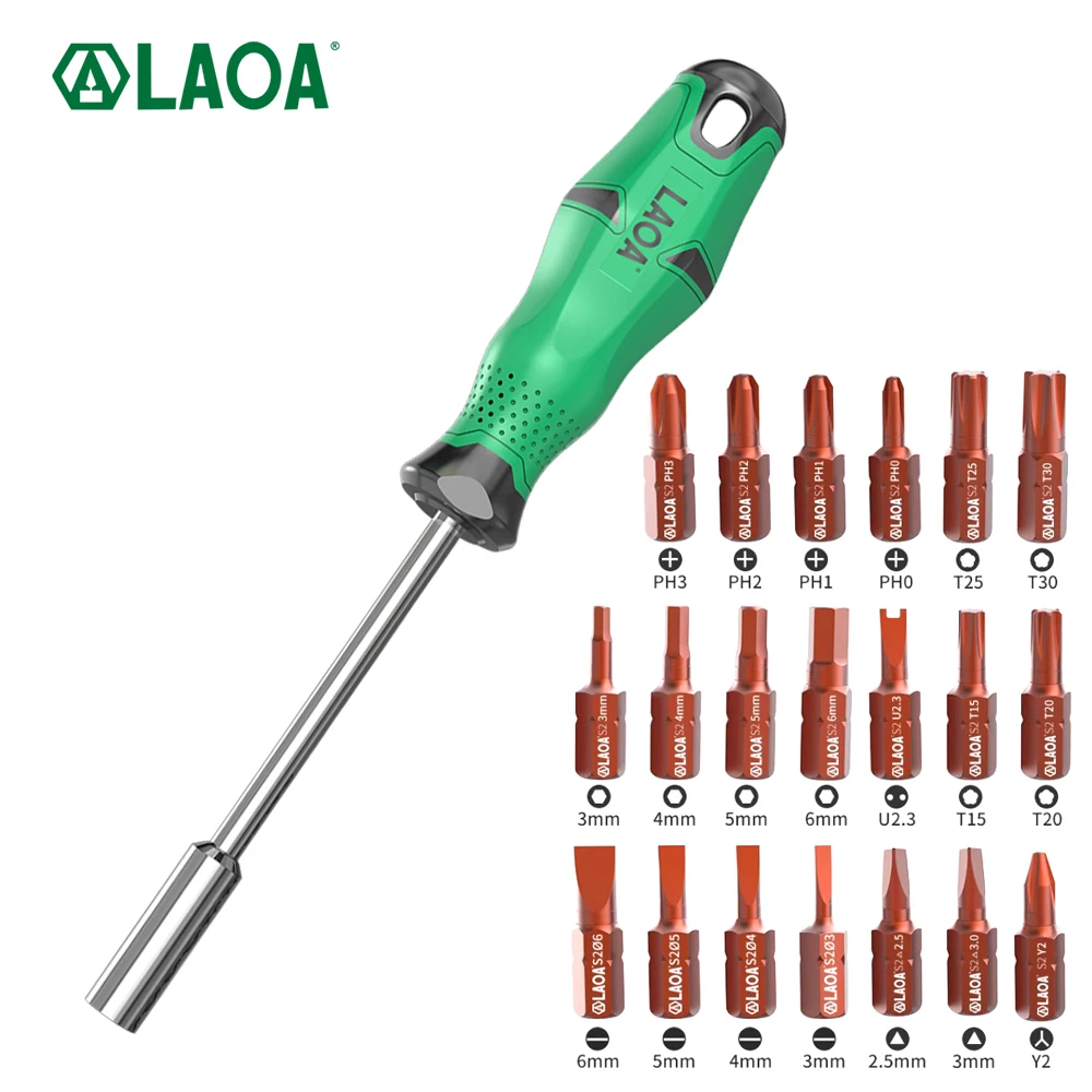 LAOA Screwdriver 20 In 1 Screwdriver Set Disassembly Home Computer Maintenance And After-Sales Tools Screwdriver