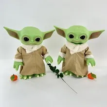 27CM Anime Baby Yoda Action Figures Baby Yoda With Clothes Doll Trendy Toys Desktop Ornaments Toys Model Collection Gifts - view 4