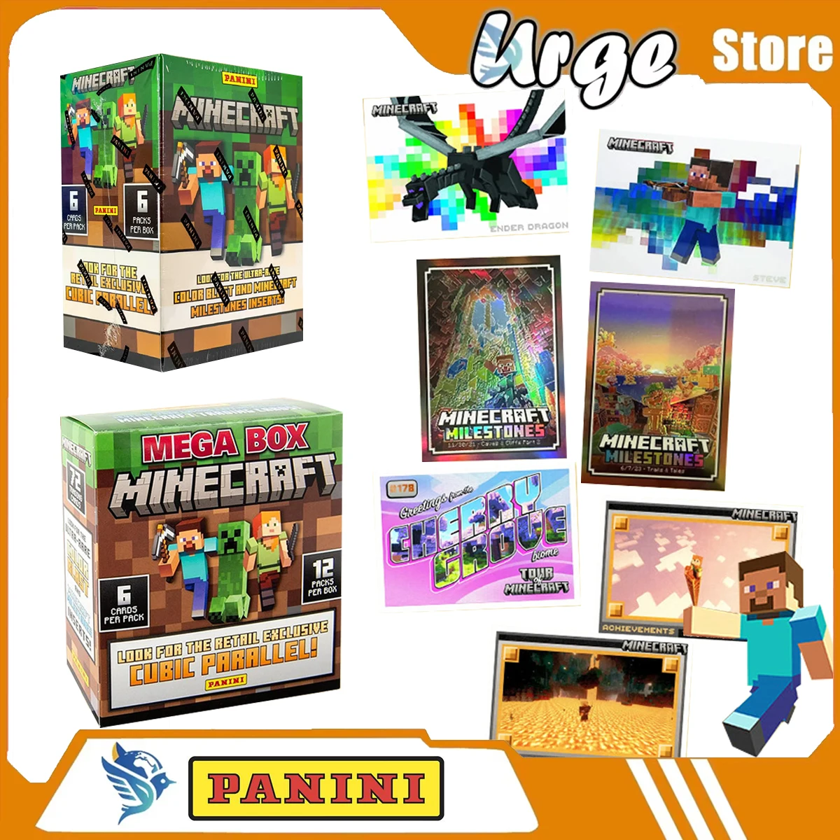 Panini 2026 NUEVO Juego de Cartas Coleccionables de Minecraft, Regalo Sorpresa, Juguete para Niños, Decoración con Adornos Raros