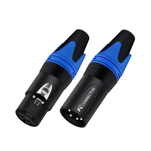 Imagen 2 del producto 1 unidad de conectores XLR macho/hembra de 4 pines, conector de soldadura para altavoz, Terminal de Cable de micrófono de Audio, 6 colores