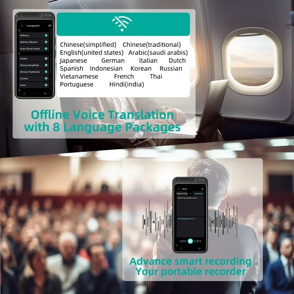 Perangkat Penerjemah Portabel 2025, 138 Bahasa Real-time Online dan Offline, Penerjemah Suara Cerdas dengan ChatGpt AI