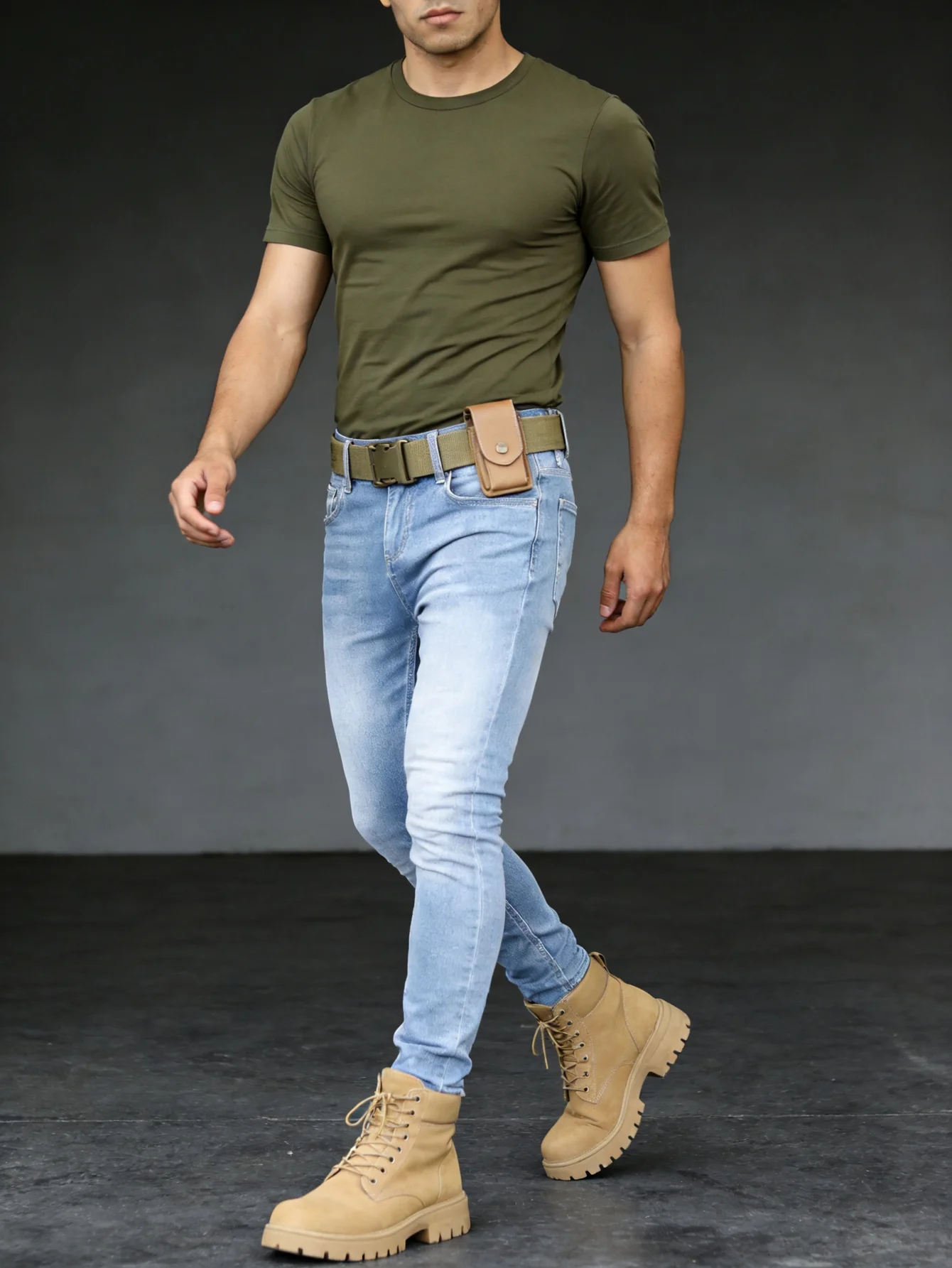 Men Classic Blue Slim Jeans Y2k Drip Original Unisex Denim Pants - No accessories or belts included