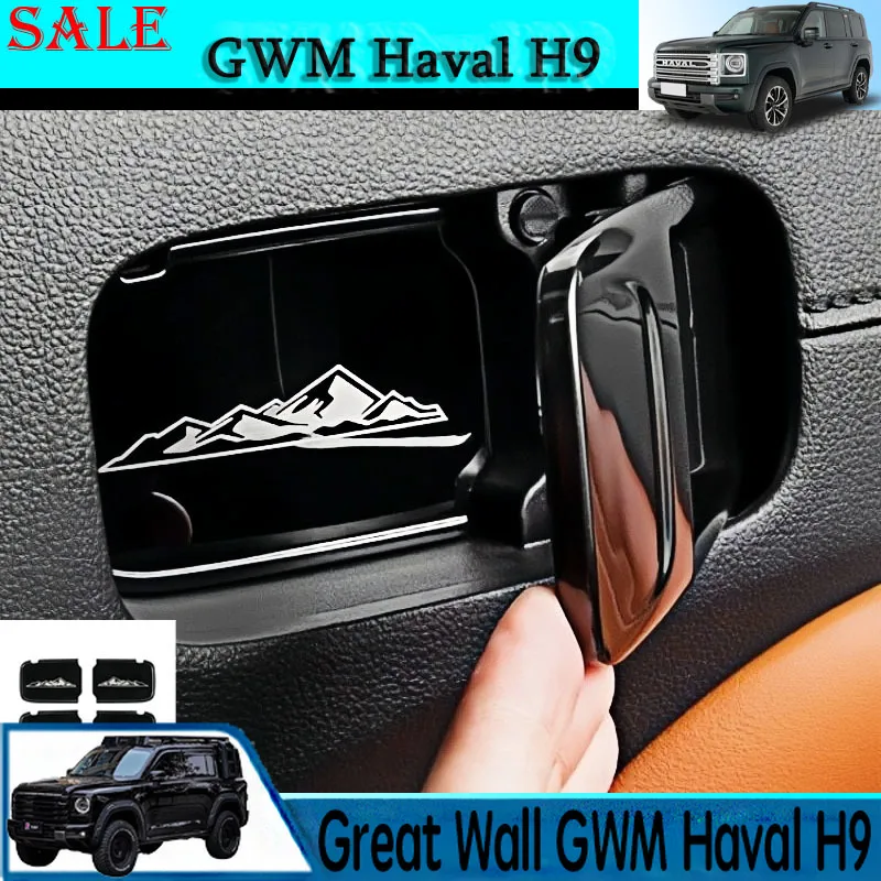 4x4 New Protective Sticker for GWM Haval H9 2024 Stainless Steel Exterior Trim Protection Interior Decoration Anti-Scratch Trim