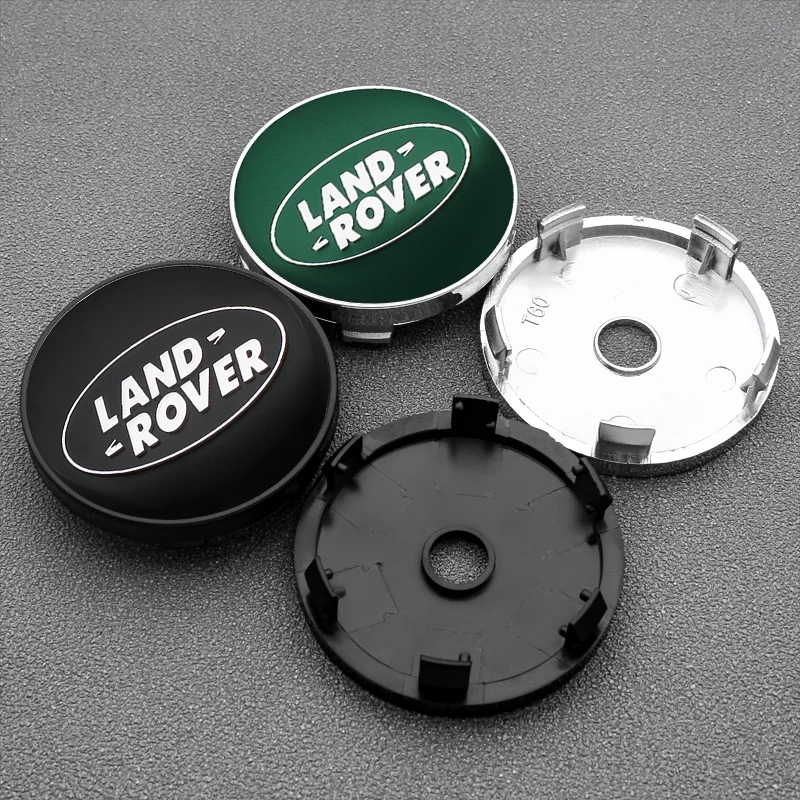 56+60mm Car Wheel Center Hub Cap Badge Emblem Decal Wheel Sticker For Land Rover Discovery Range Rover Evoque Velar Defender