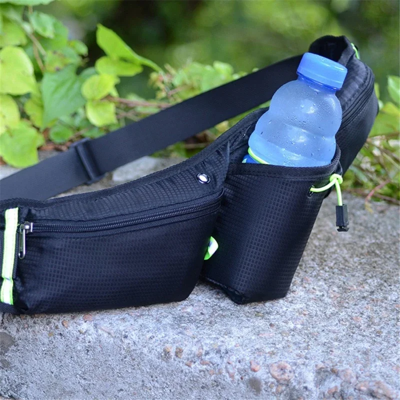 Unisex Sports Water Bottle Hip Waist Pack Waterproof Running Climbing Money Waist Bag Mobile Phone Bag Motorcycle Fanny Pack