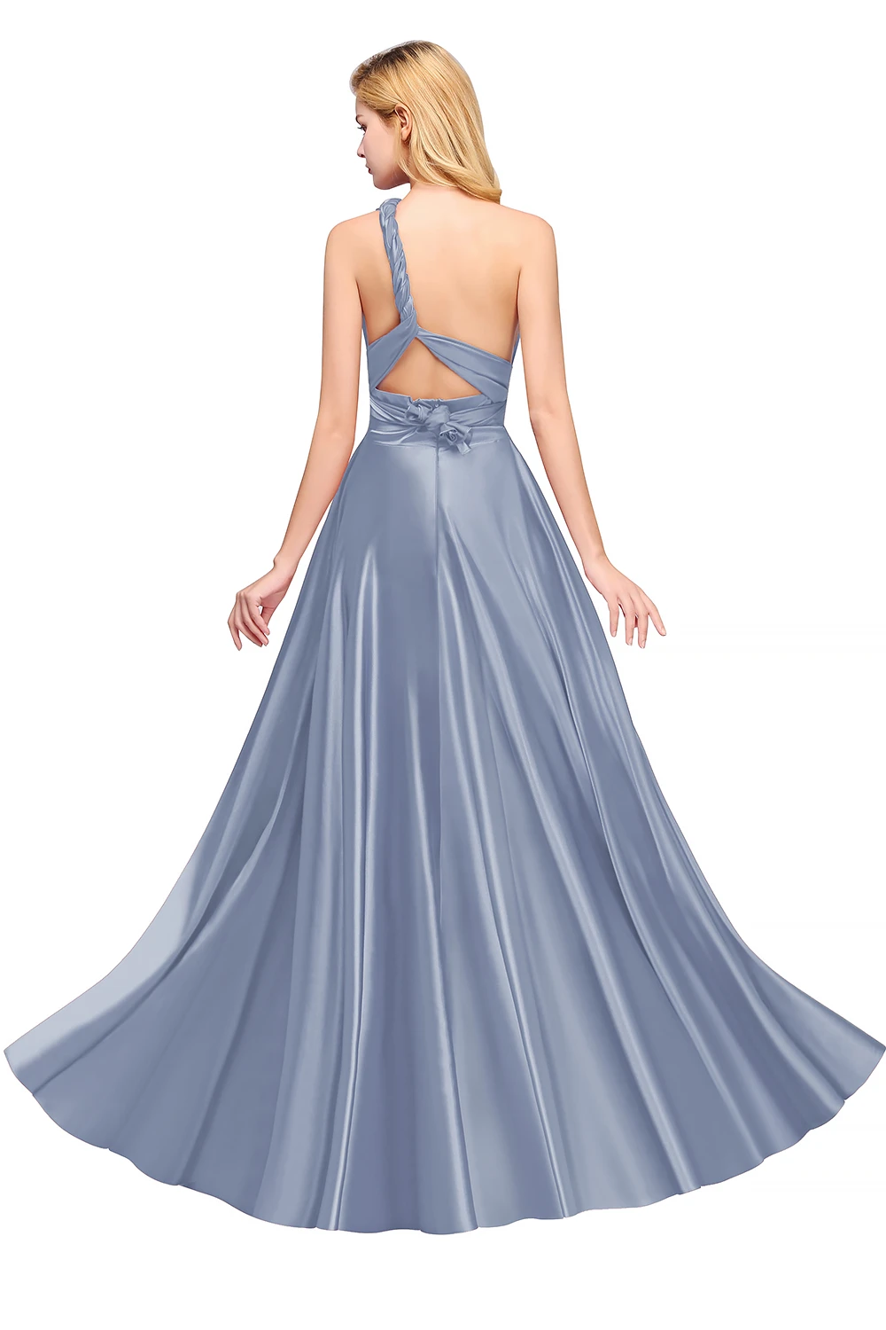 BABYONLINE Abiti da damigella d'onore Donna Infinity Dress Convertible Sexy Backless Multiway Milk Silk Abiti da festa da sera per matrimoni Parte