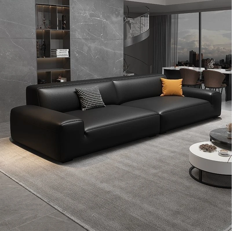 

Living room sofa tofu block straight row cat claw belt spring sofa