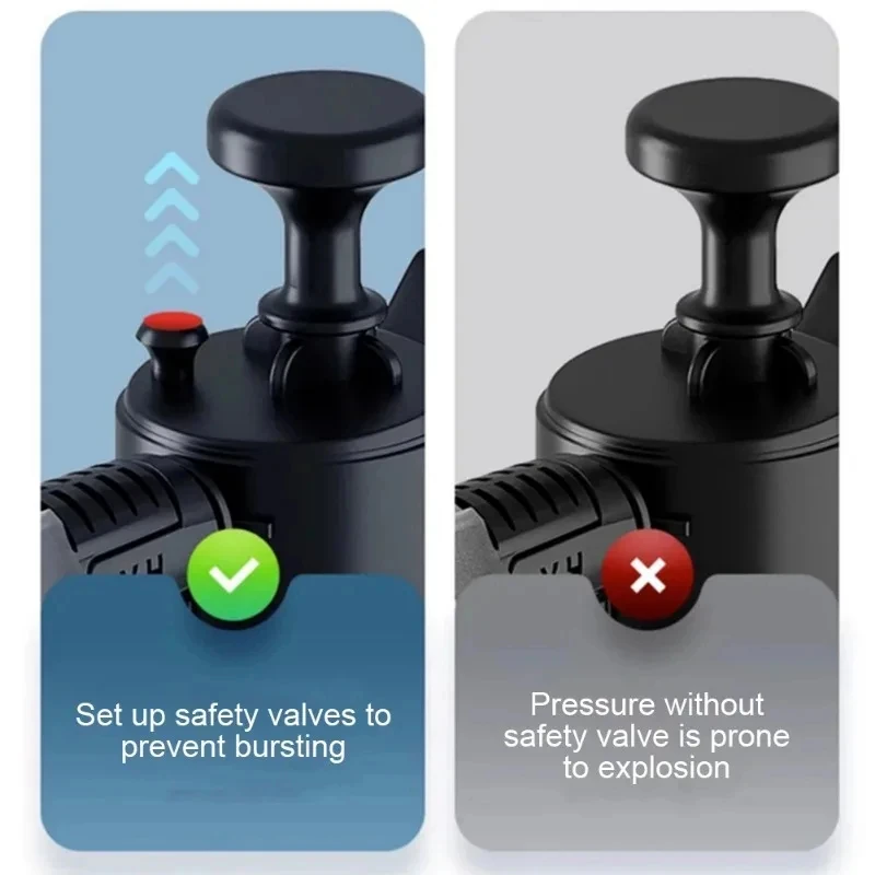 2L Transparent Foam Sprayer Car Wash Hand-Held Watering Can Air Pressure Sprayer Plastic Disinfection Water Bottle Car Cleaning