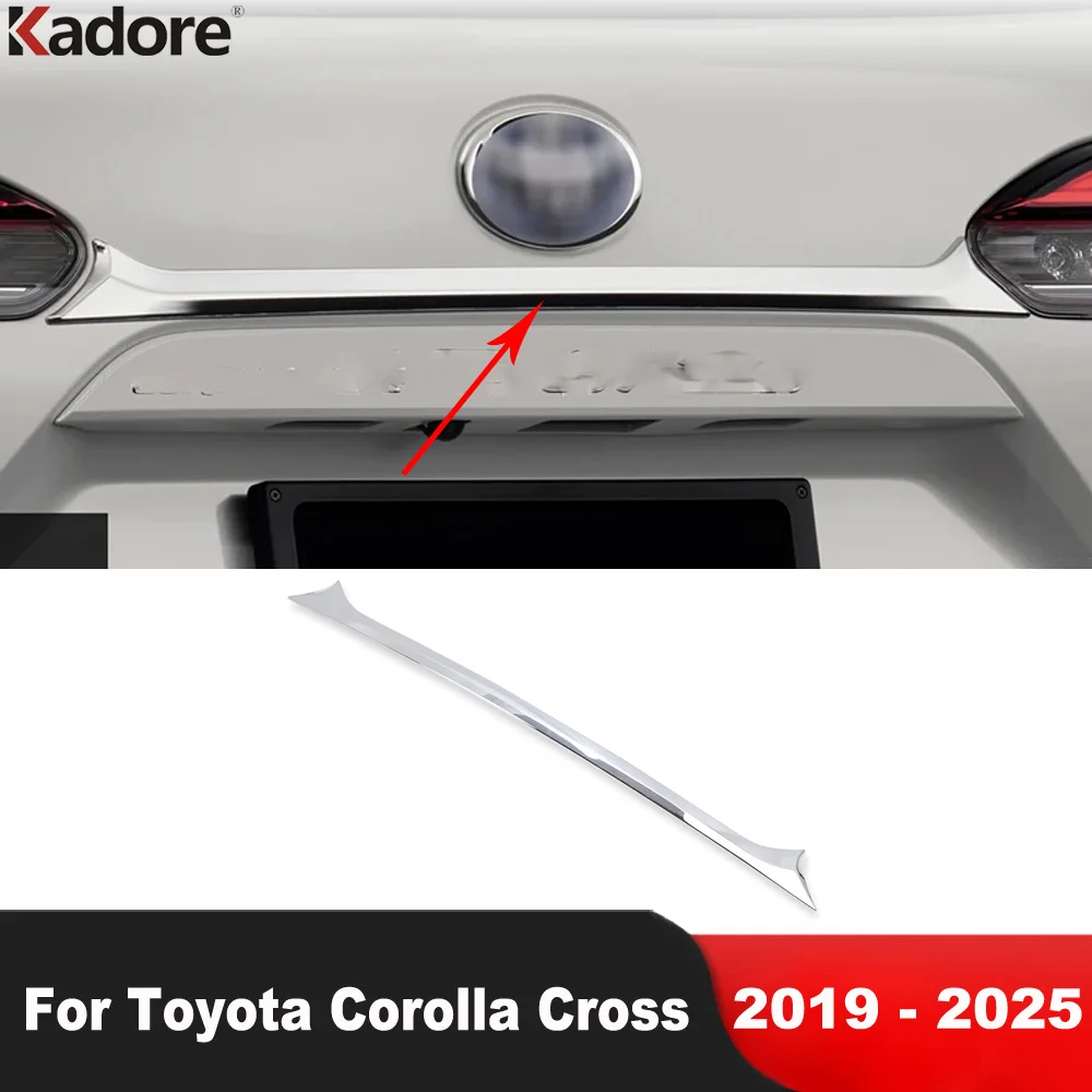 

Задняя крышка багажника, накладка для Toyota Corolla Cross 2019-2022 2023 2024 2025, декоративная полоса из углеродного волокна автомобиля, аксессуары