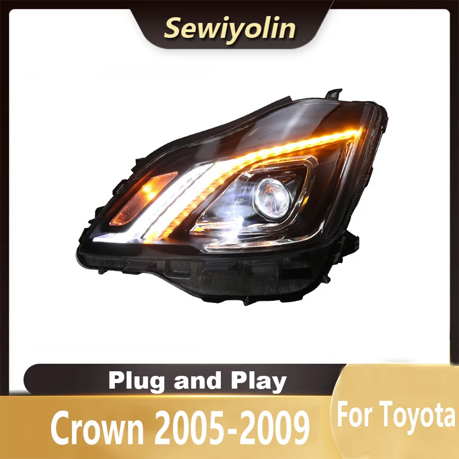 

For Toyota Crown 2005-2009 Car LED Headlight Auto Head lamp Reverse Brake Fog Front lights DRL Plug and Play IP67 2pcs/Set