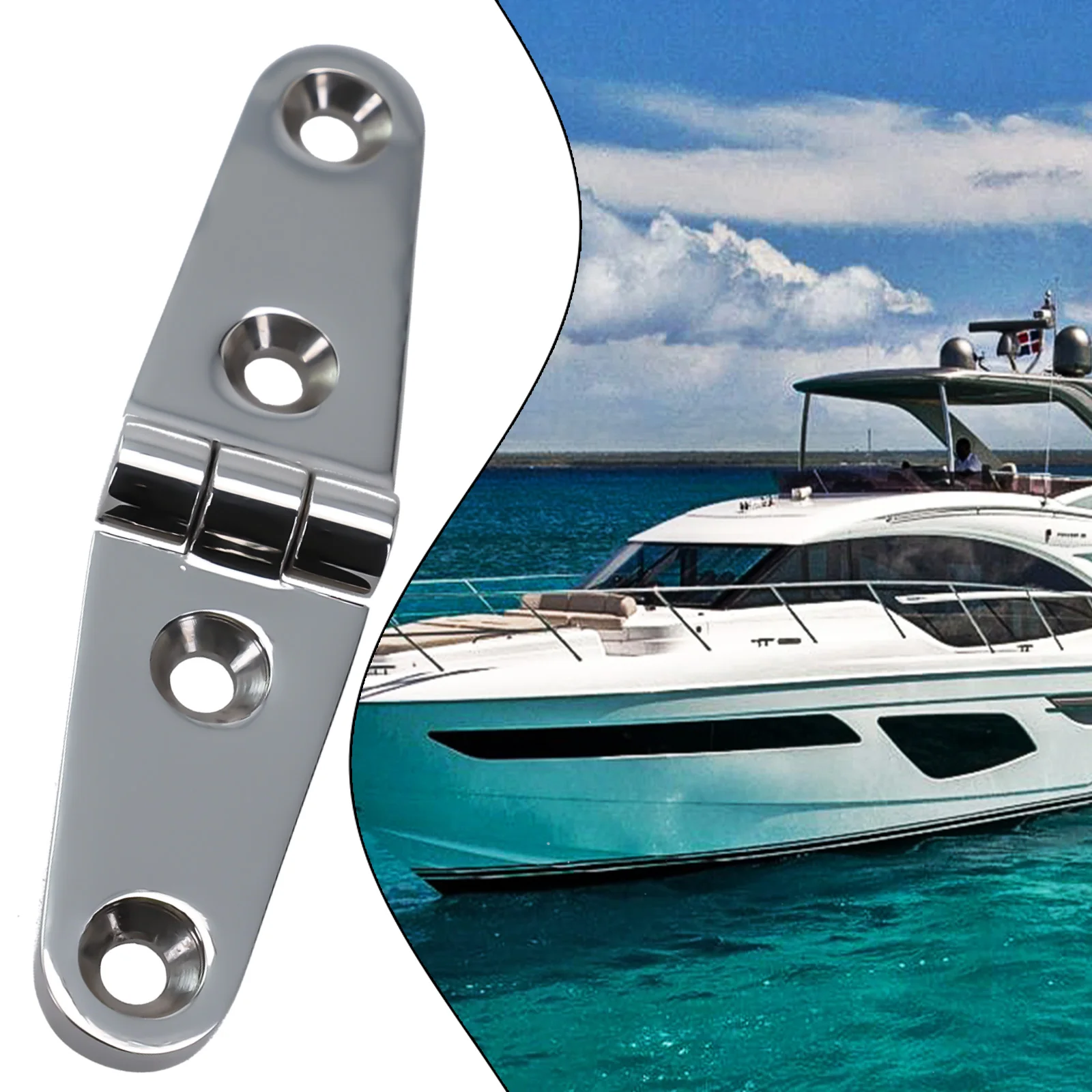 1pc Boat Hinge Marine Grade Stainless Steel Hinge Strap Butt Hinges 316 for a4 For Mirror-like Appearance Hatch Door Cabinet