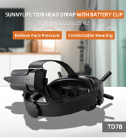 Sunnylife-TD78 For DJI FPV crossover aircraft-V2 flight goggles, comfortable, decompression adjustable, replaceable headband