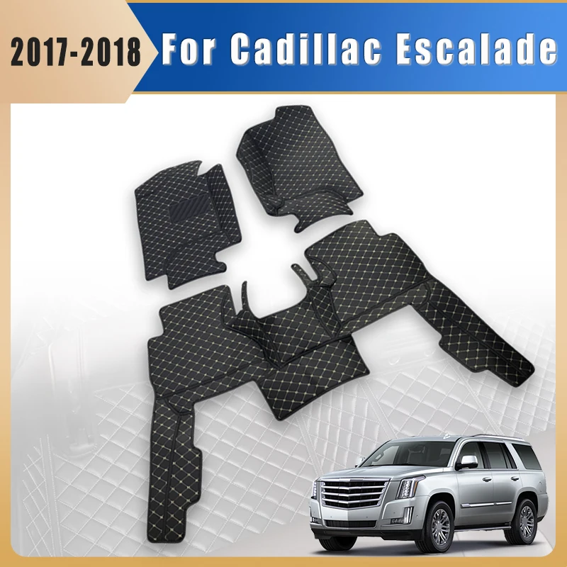 

Car Floor Mats For Cadillac Escalade 2018 2017 (5 Seater) Carpets Custom Styling Foot Pads Accessories Rugs Auto Interior Parts